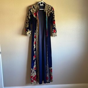 Traditional Arabian Abaya Velvet Kimono
